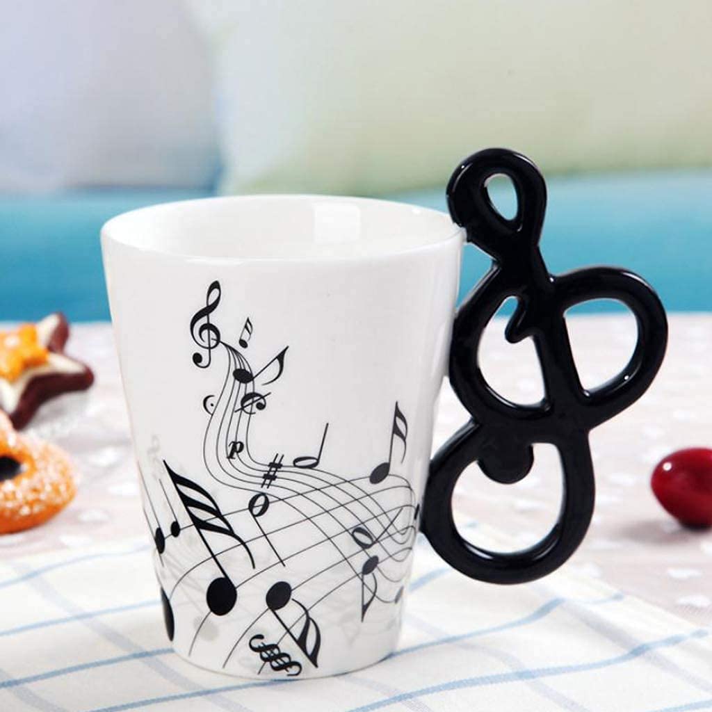 eKsdf Kahve Fincanı Kahve Fincanı Seramik Çay Fincanı Müzik Notalı